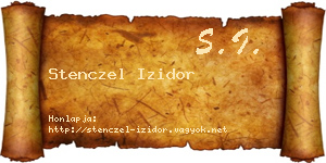 Stenczel Izidor névjegykártya